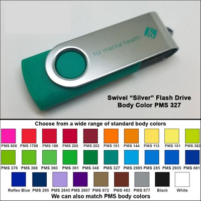 Swivel Flash Drive - 256 MB Memory - Body PMS 327