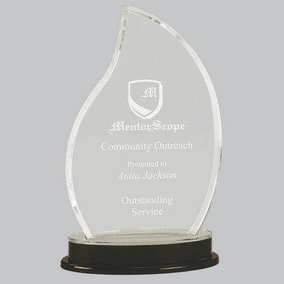 9 1/4" Silver Flame Impress Acrylic Award