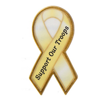 1" Printed Awareness Ribbon Lapel Pins (Made in U.S.A.)