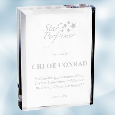 Acrylic Beveled Rectangle Block (M)