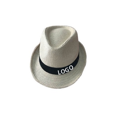Classic Gray Straw Sun Hat