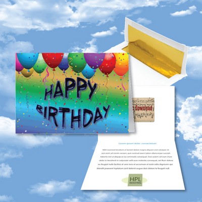 Party Birthday Greeting Card with Free Song Download