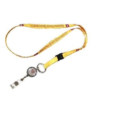 3/8" Full Color Sublimated Lanyard w/ J-Hook Or Split Key Ring
