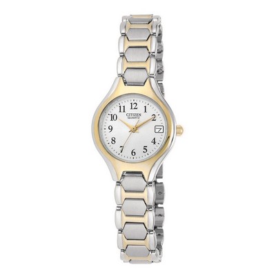 Citizen® Ladies' Chandler Eco-Drive Two-Tone Watch w/Mother of Pearl Dial