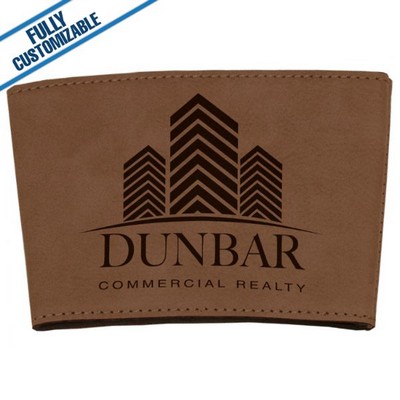 Brown/Black Leatherette Mug Sleeve