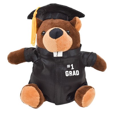 Graduation Plush - 6" Bizzie Beaver w/Gown & Cap