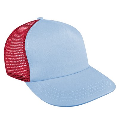 Contrast Mesh Back Brushed Front Hook & Loop Skate Hat
