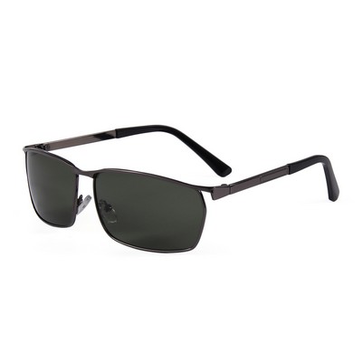 Sunglasses - Dark Green Lenses - Black Frames
