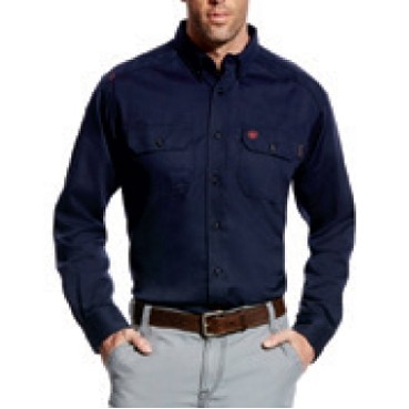 Ariat® FR Solid Men's Navy Work Shirt