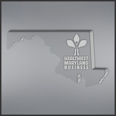 5.75" Maryland Shape Paperweight in Clear, Laser Engraved