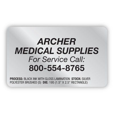 FasTurn® 4-Color Process Rectangle Label Roll (1" x 1-3/4")