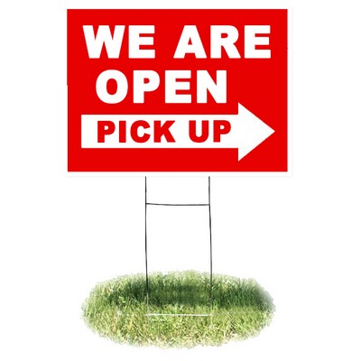 Yard Sign Single or Double Sided 16 pcs 24" x 12"