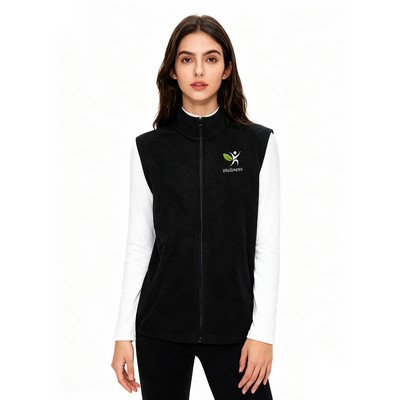 Women's Basic Full-Zip Polar Fleece Vest