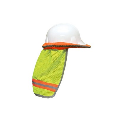 High Visibility Hard Hat Neck Shade, Lime, Mesh
