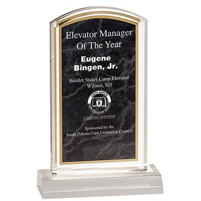 4" x 6" Black Marbleized Acrylic Award