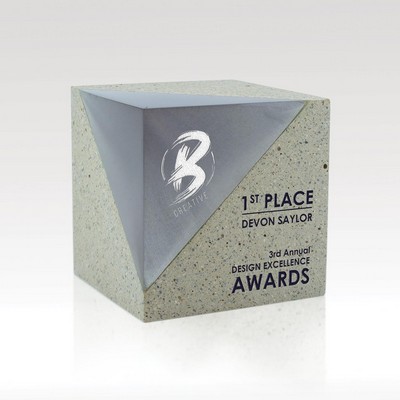 Cube Award Resin Concrete - Atlas