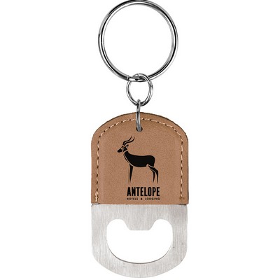 Leatherette Oval Bottle Opener Keychain – Laserable