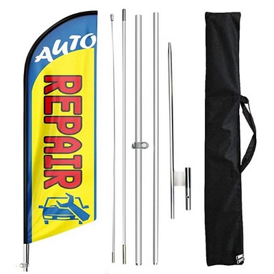 7' Shark Fin Wind Flag Kit - Double Sided