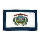 West Virginia Indoor Parade Flag w/Pole Hem And Fringe (3'x5')