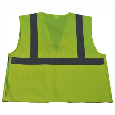 5-Pocket Lime Solid Deluxe Surveyor's Safety Vest