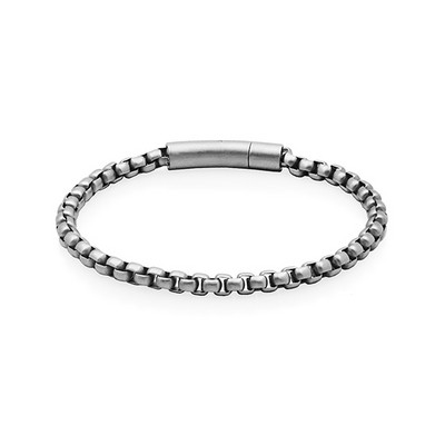 CJ Steelx 5mm Round Box Chain Bracelet - Silver