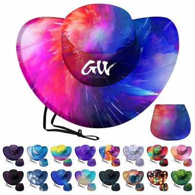 Full Color Foldable Cowboy Hat