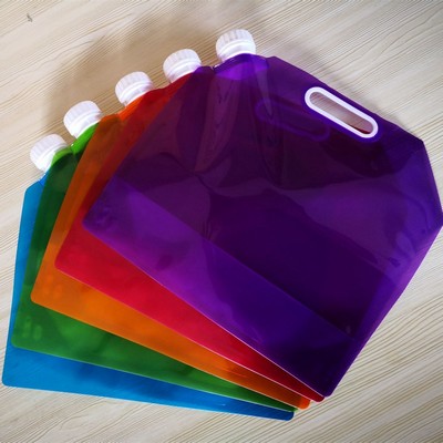 5L Foldable Plastic Water Bag With Dispenser Tap