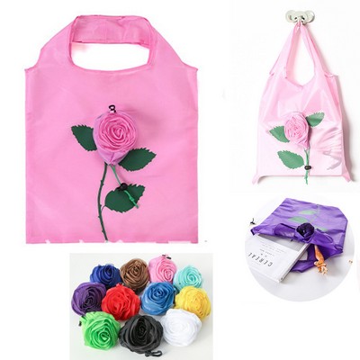 Folding Eco Rose Shaped Polyester Bag