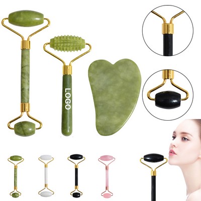 Gua Sha & Jade Roller for Face Set