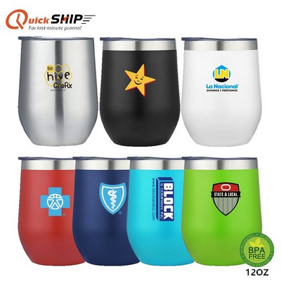 Malbec 12oz Stainless Steel Tumbler with Custom Imprint