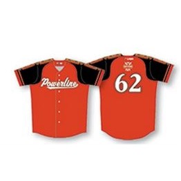 Full Button Up Baseball Solid Jersey w/Color Blocked Sleeves