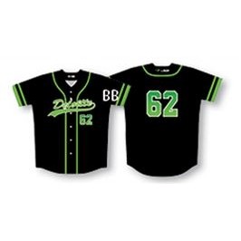 Full Button Up Color Contrasting Baseball Jersey