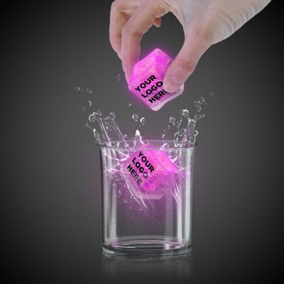 1 3/8" Pink Lited Ice Cube(Digi Print)