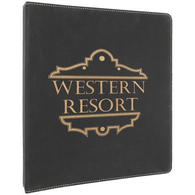 1-1/2" Thick 3-Ring Binder, Laserable Leatherette, 10-1/2" x 11-1/2"