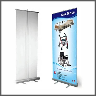 Retractable banner fully sublimated 23 x 63"