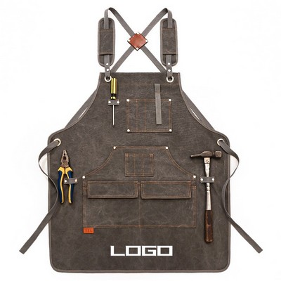 Heavy-Duty Canvas Work Apron with Pockets