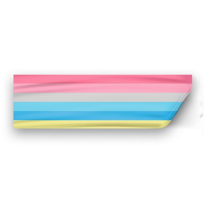 3" x 10" Genderflux Pride Window Decals
