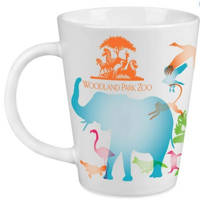 12 Oz. Short Latté Mug w/Full Bleed Imprint
