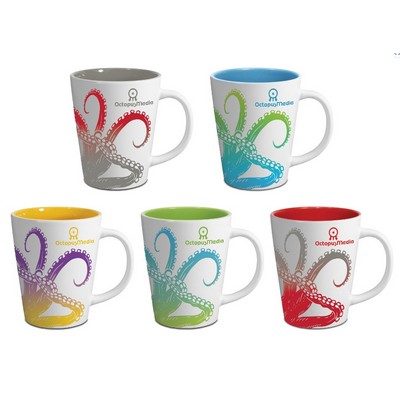 12 Oz. Two-Tone Matte Latté Mug w/Full Bleed Imprint