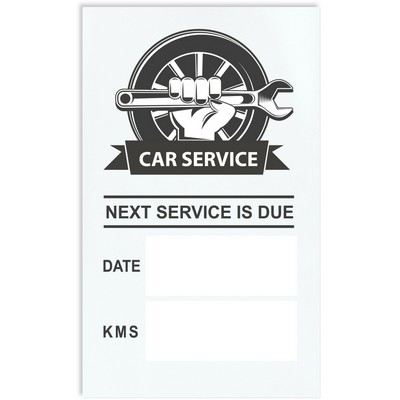 Clear Vinyl Service Decal in Full Color (Read Inside Only) (1.5"x2.5")