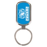 1 1/8" x 1 7/8" Blue Rectangle Keychain