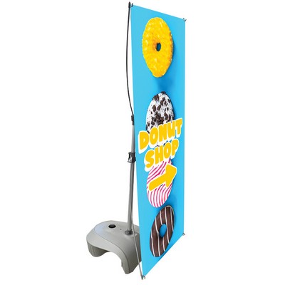30x69" Zeppy Single Sided Outdoor Banner Stand (Graphic Package)