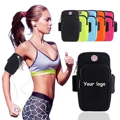 Versatile Neoprene Running Armband for iPhones up to 7" w Headphone Jack Design