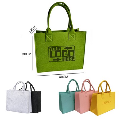 Grocery Felt Tote Bag