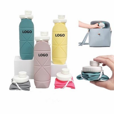 20 Oz. Silicone Collapsible Water Bottle