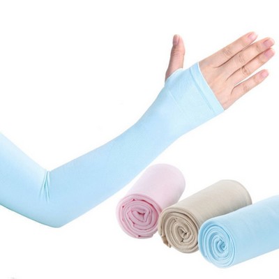 Summer Sun Protection Arm Protection Ice Silk Sleeve (Open Finger)