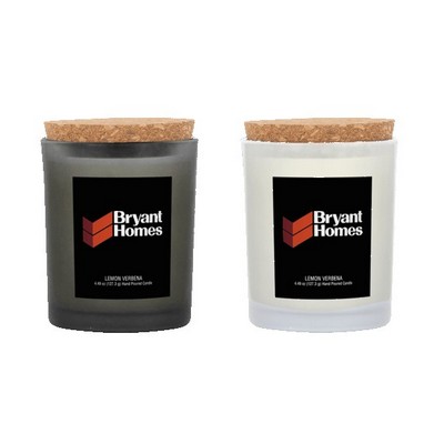 Niva Frosted 6oz Candle With Cork Lid