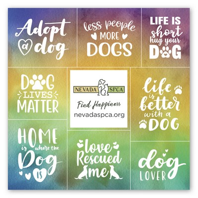 Square Magnet w/ 8 Message Magnets