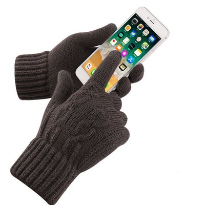 Men's Winter Touchscreen Knit Gloves