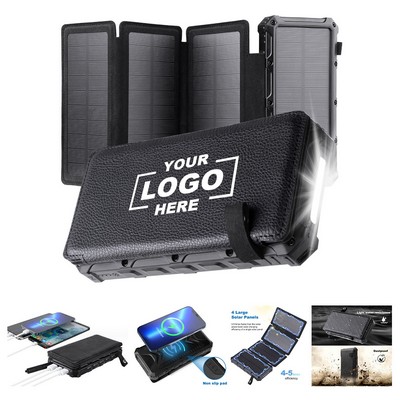 2W Solar Power Bank w/LED Light